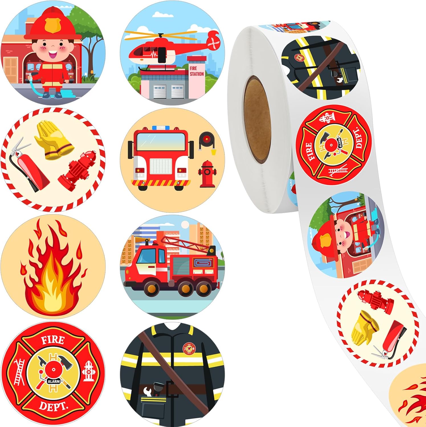 Kids Toys Names - 500Pcs 경찰 스티커 어린이를위한 소방관 스티커