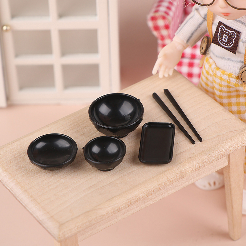 Dollhouse Furniture Set - 1/12 인형 집 시뮬레이션 그릇 젓가락