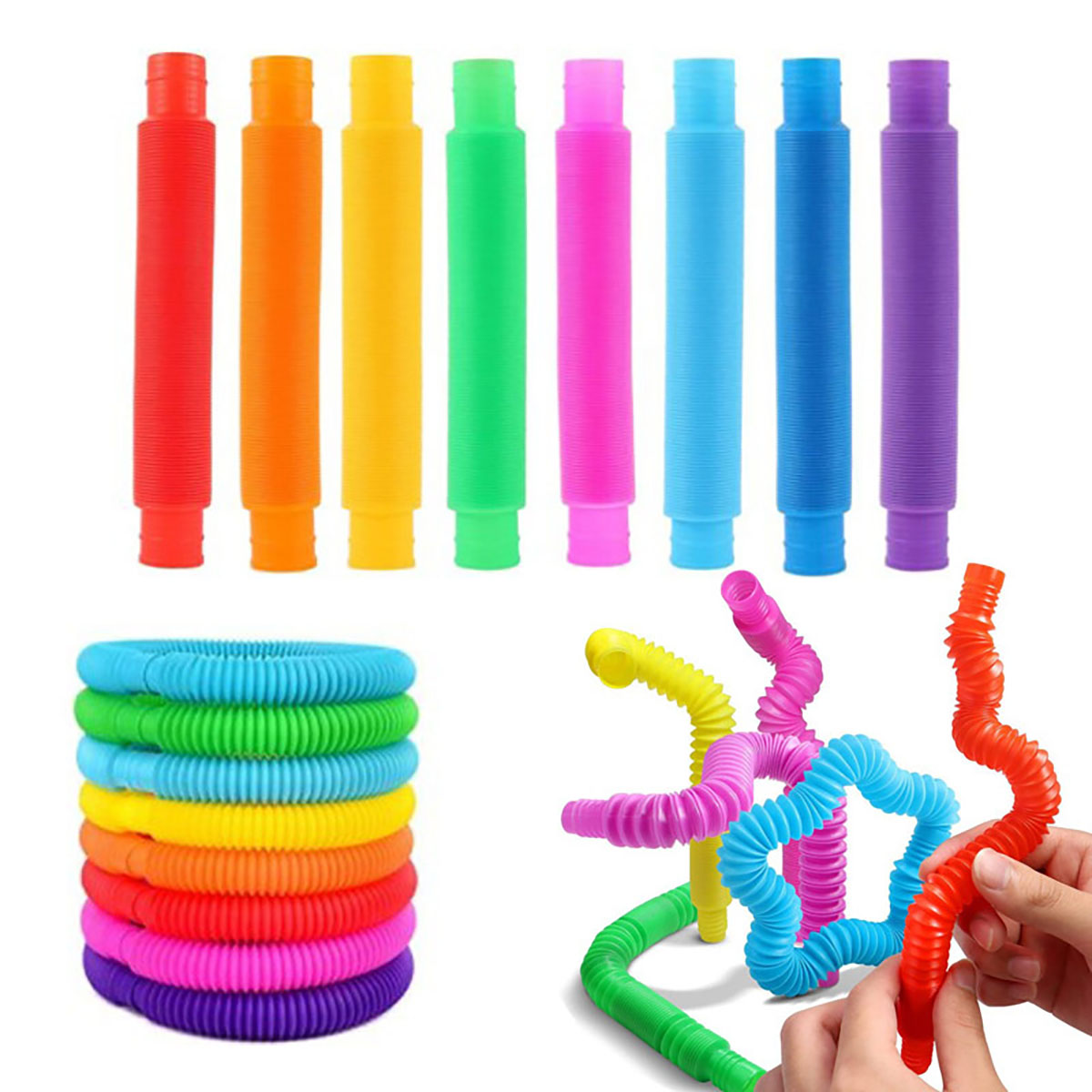 Kids Toys Youtube - 10-30PCS 다채로운 텔레스코픽 튜브 Fidget 장난감