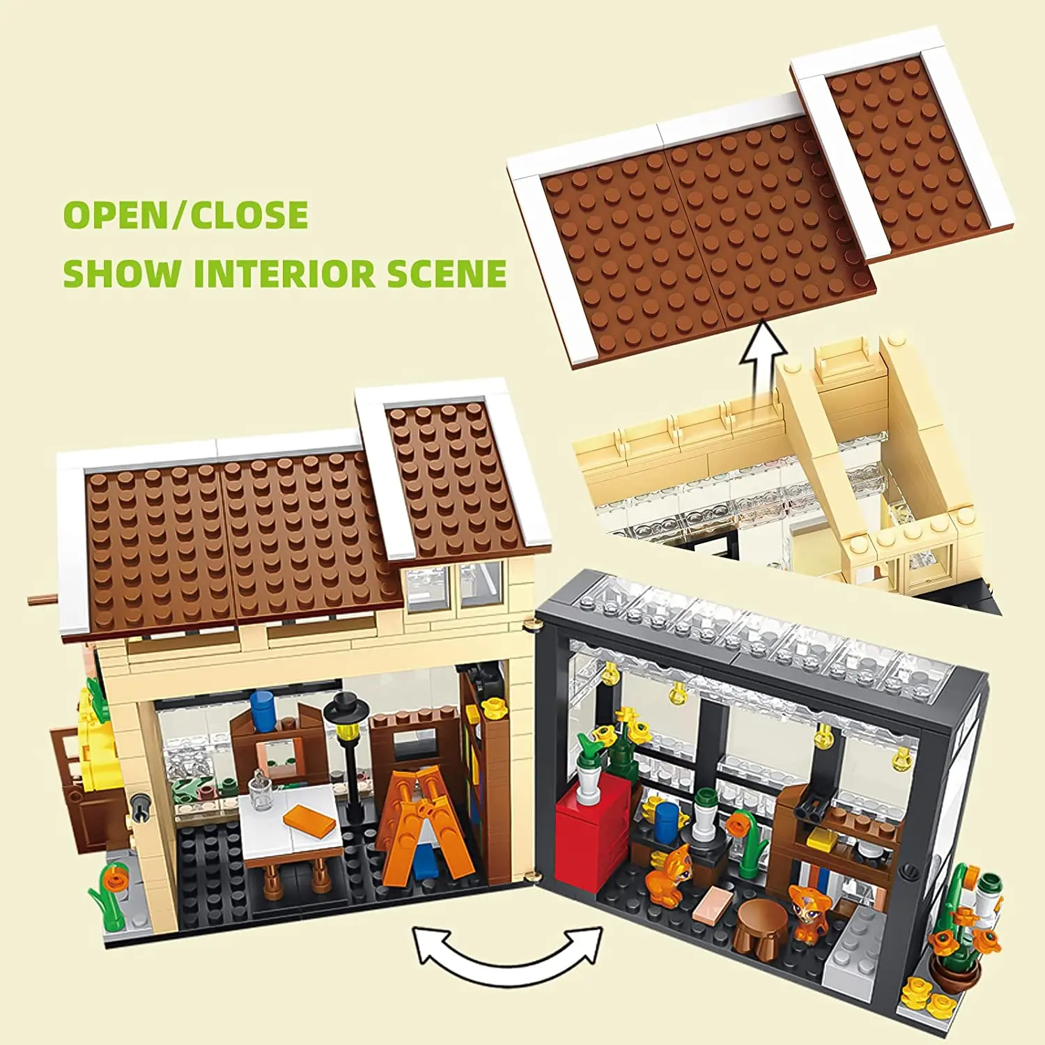 빌딩 블록 크리 에이 티브 꽃 꽃다발 스토어 하우스 모 - Kids Toys In Store 리뷰 및 가격
