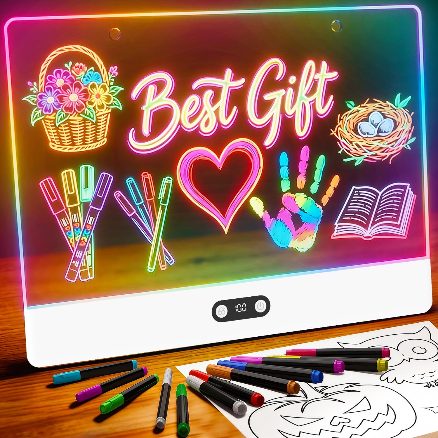 어린이용 충전식 LED 드로잉 보드, 16인치 발광 아 - Kids Toys Drawing 리뷰 및 가격