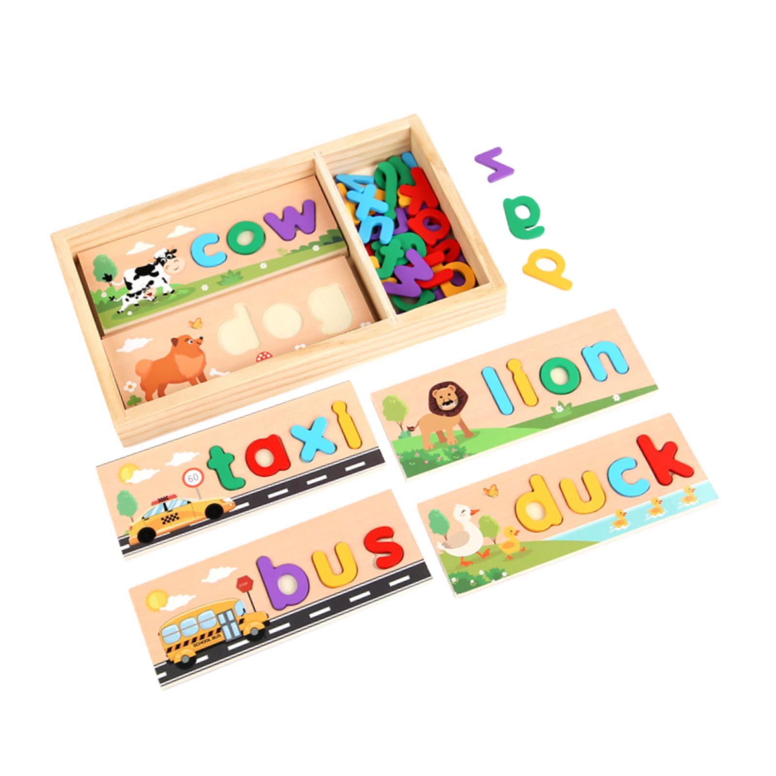 나무로 만든 스펠 학습 장난감, 수납함 포함, 클래식  - Kids Toys 2 Year Old 리뷰 및 가격