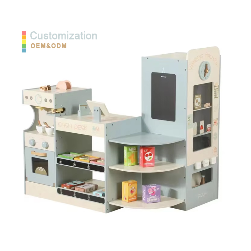 어린이용 나무로 만든 식료품점 놀이 세트, 계산대와 커 - Kids Toys In Store 리뷰 및 가격