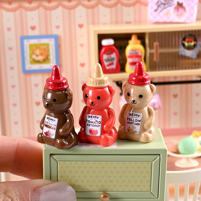 10개 1/12 인형집 모형 작은 곰 잼 병 인형집 미 - Dollhouse Furniture Set 리뷰 및 가격