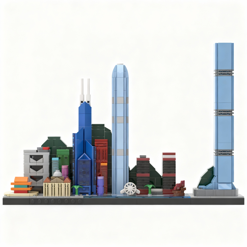667pcs MOC 홍콩 스카이라인 건축물 스카이라인  - Kids Toys Hong Kong 리뷰 및 가격