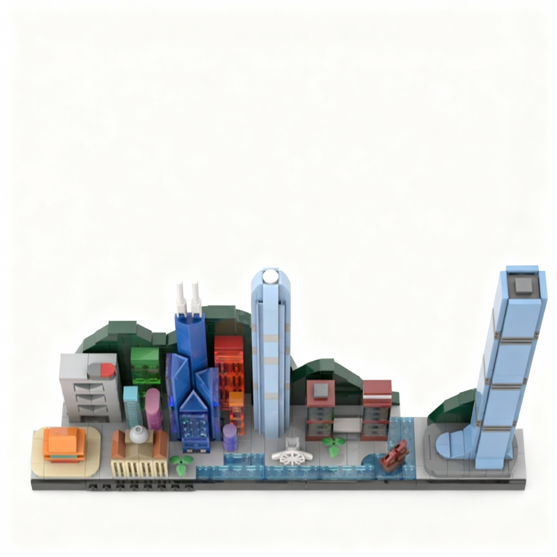 667pcs MOC 홍콩 스카이라인 건축물 스카이라인  - Kids Toys Hong Kong 리뷰 및 가격