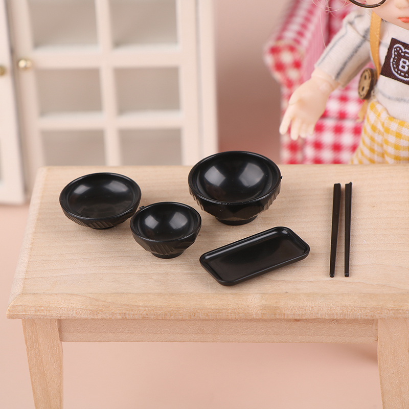 1/12 인형 집 시뮬레이션 그릇 젓가락 접시 키트,  - Dollhouse Furniture Set 리뷰 및 가격