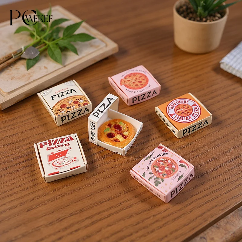 6개 인형집 미니어처 피자 또는 포장 상자 모델 주방  - Dollhouse Furniture Set 리뷰 및 가격