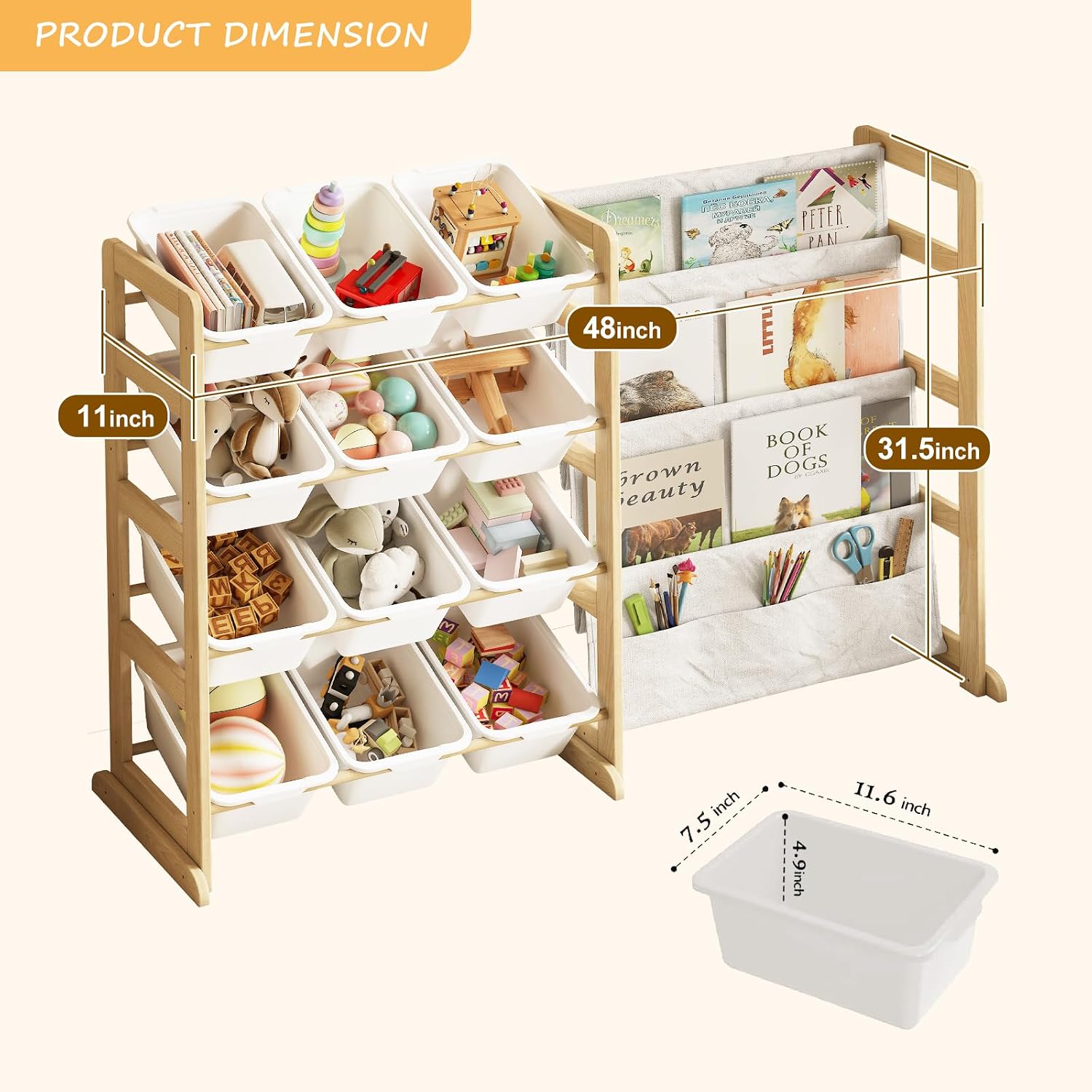 단단한 소나무 원목으로 제작된 어린이 장난감 수납 정리 - Kids Toys In Store 리뷰 및 가격