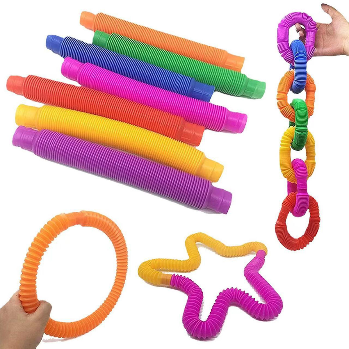 10-30PCS 다채로운 텔레스코픽 튜브 Fidget  - Kids Toys Youtube 리뷰 및 가격